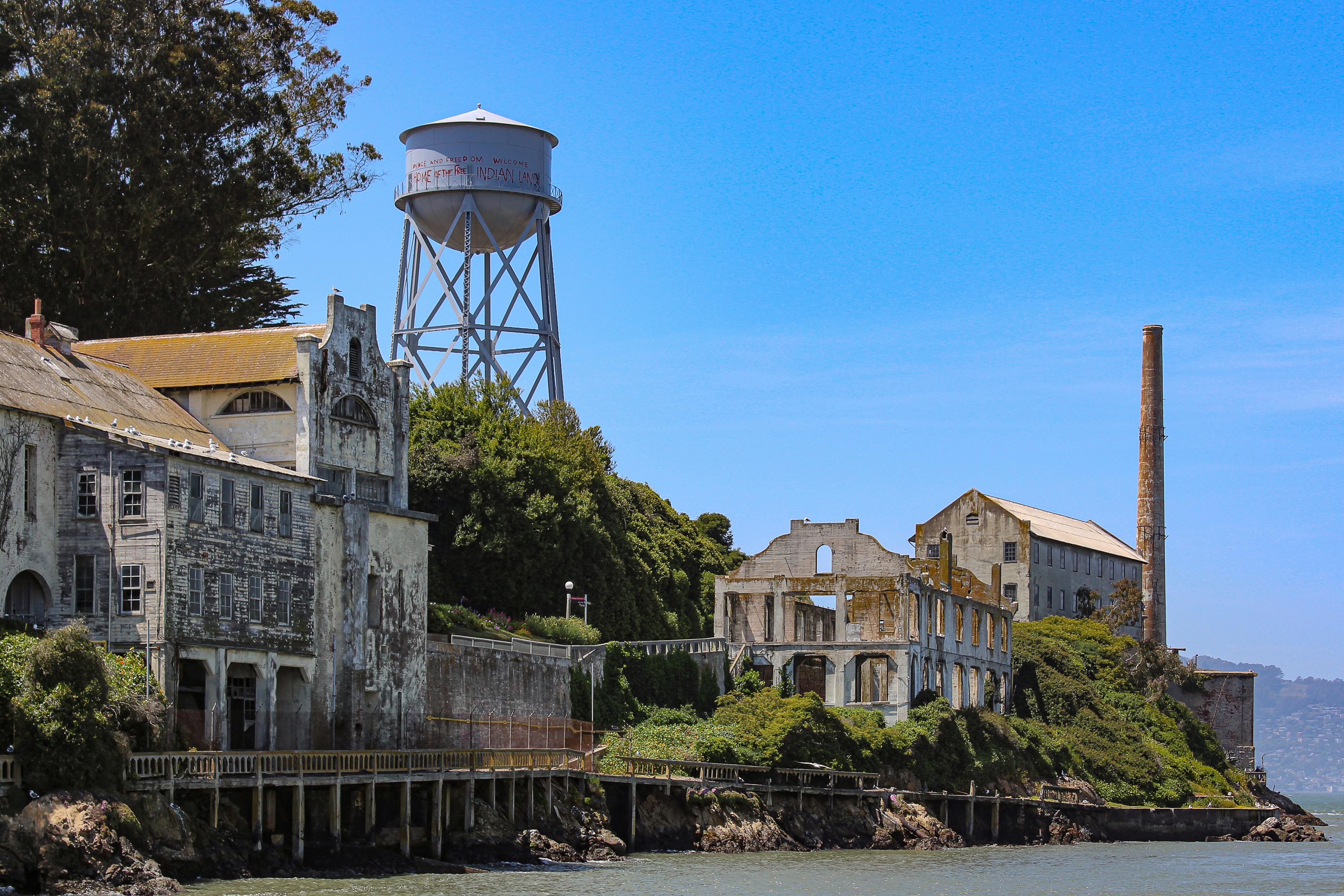 Old Buildings on Alcatraz Island