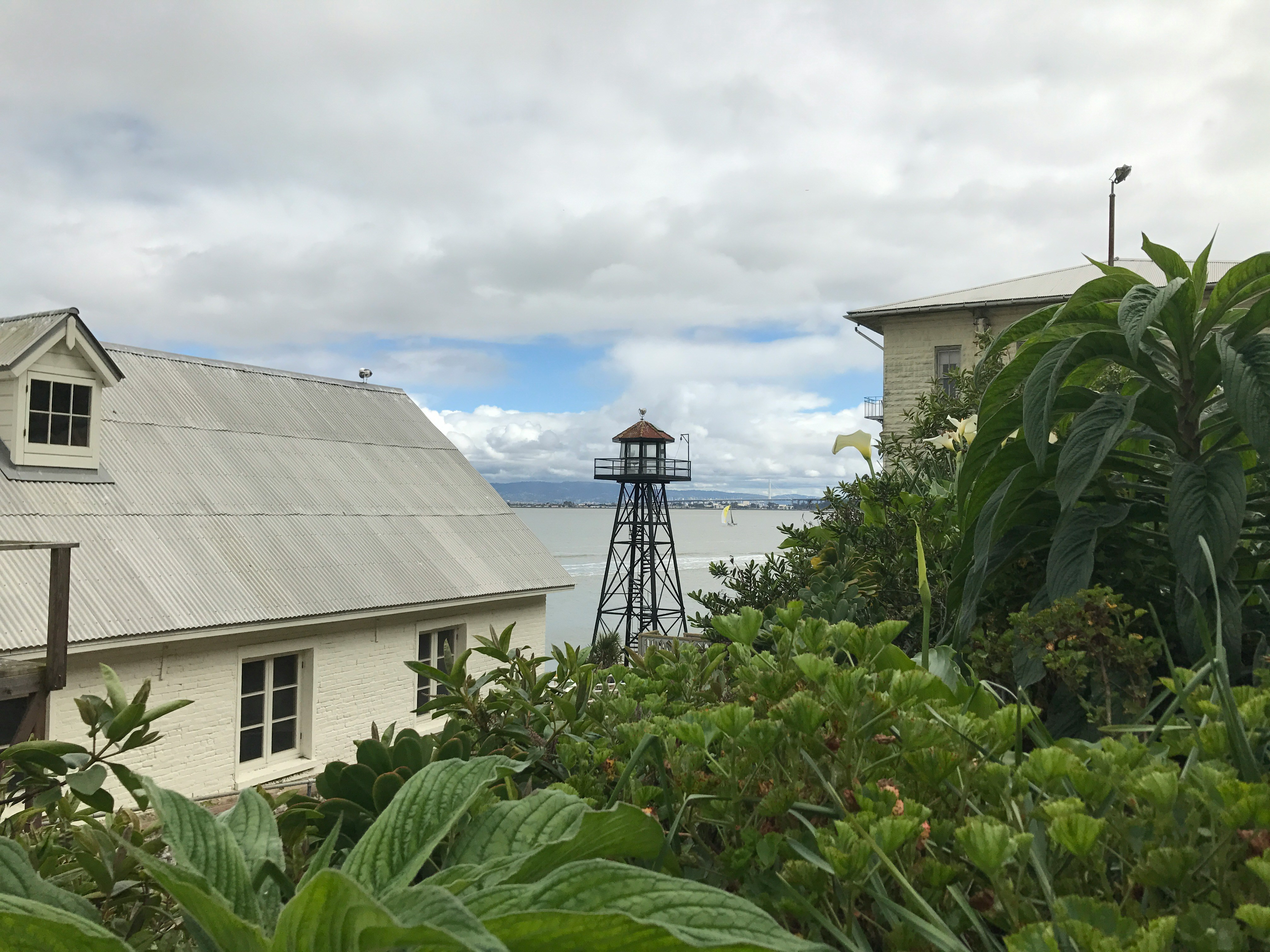 Scenery of Alcatraz Island on a cloudy day