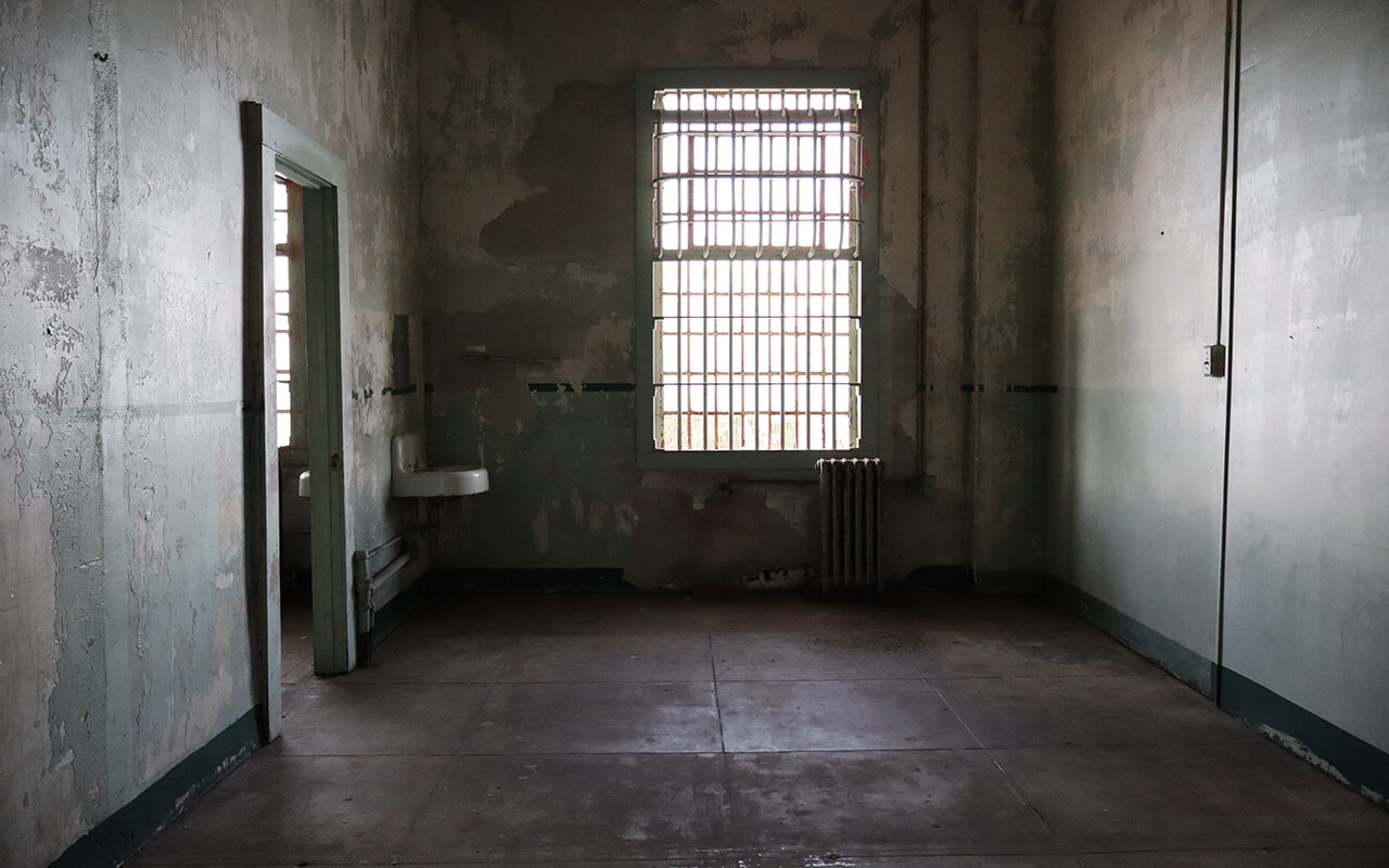 Lingering light in the cellhouse on Alcatraz Night Tour