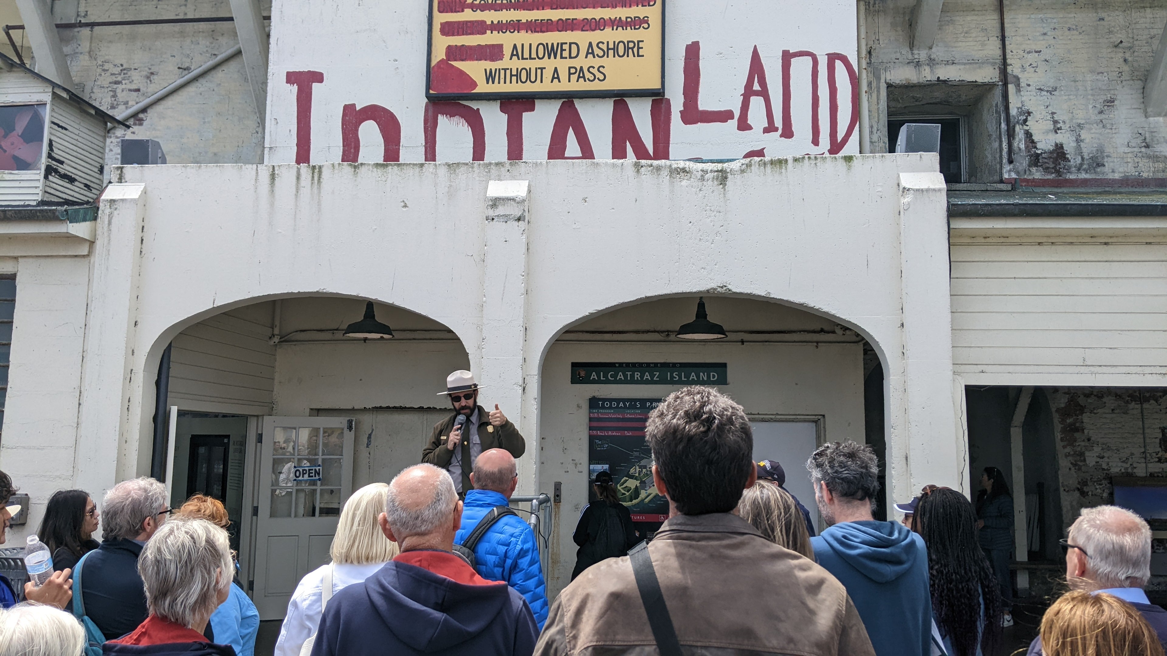 Group at Alcatraz Island during Fisherman's Wharf Tour